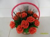 cestas com rosas vermelhas