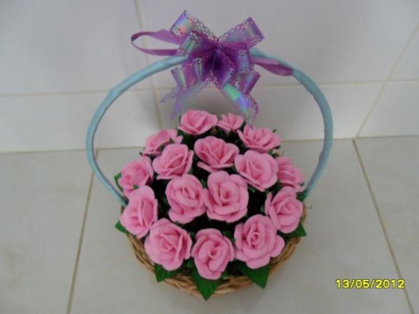 cestas com rosas